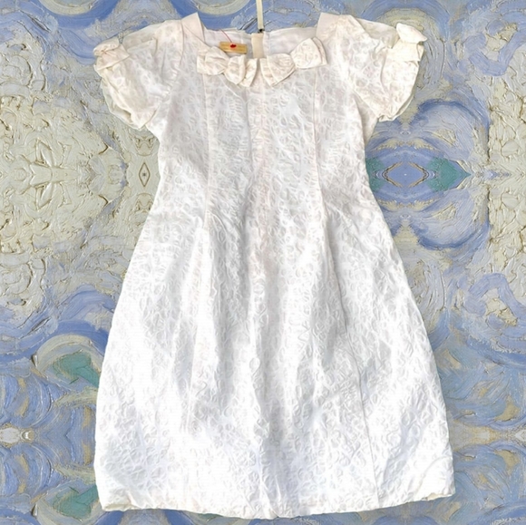 GIRLS WHITE DRESS WITH RIBBONS I PINCO PALLINOSIZE 10